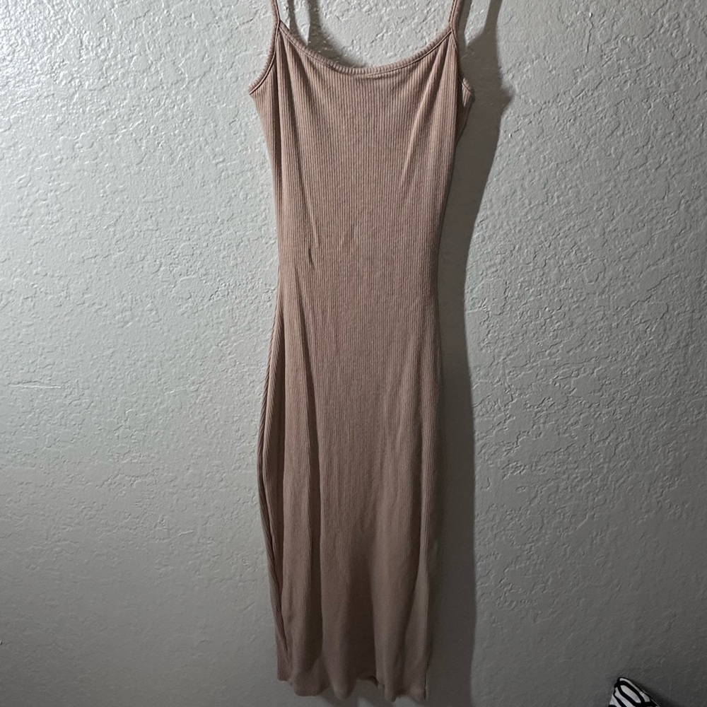 Windsor Beige Spaghetti Strap Dress